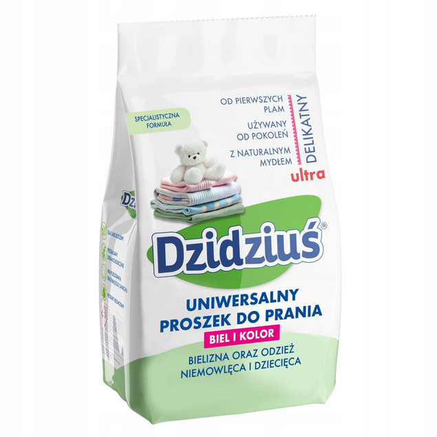 DZIDZIUŚ Proszek Do Prania HIPOALERGICZNY Uniwersalny Dla Dzieci 1,5kg