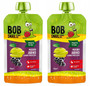 2x BOB SNAIL Smoothie JABŁKO CZARNA PORZECZKA Bez Dodatku Cukru Mus 120g