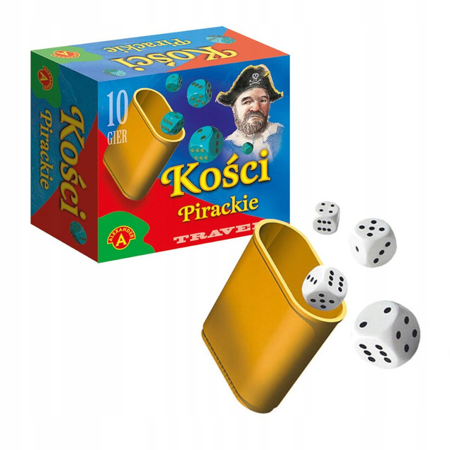 Kości Pirackie Wersja Travel 10 Gier Rodzinna Losowa 5+ Alexander 0320