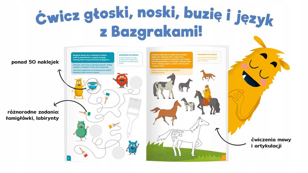 Bazgraki i Gimnastyka Języka ĆWICZENIA LOGOPEDYCZNE 2+ Kapitan Nauka