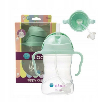 Bidon ze słomką 240 ml, Pistachio, b.box