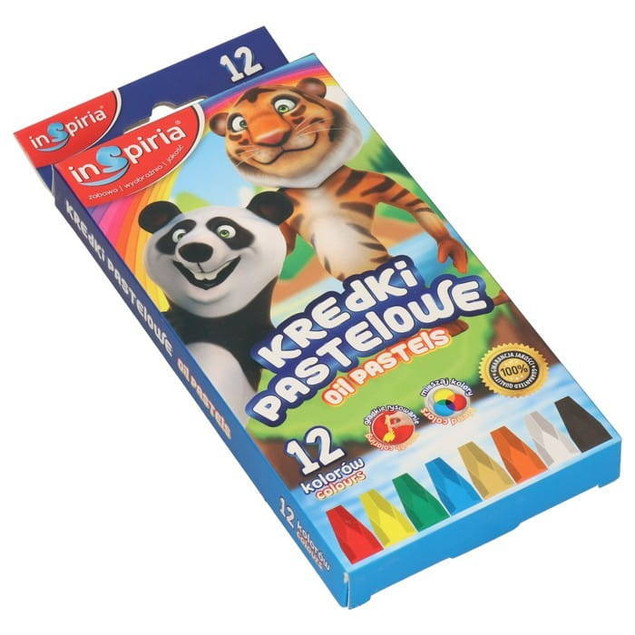 KREDKI PASTELOWE 12 KOLORY INSPIRIA