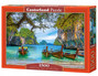 Puzzle 1500 Układanka Łódki TAJLANDIA Zatoka Natura Widok Drzewa 9+ Castor