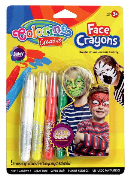 Kredki do malowania twarzy 5 szt na blistrze Standard  Colorino Kids