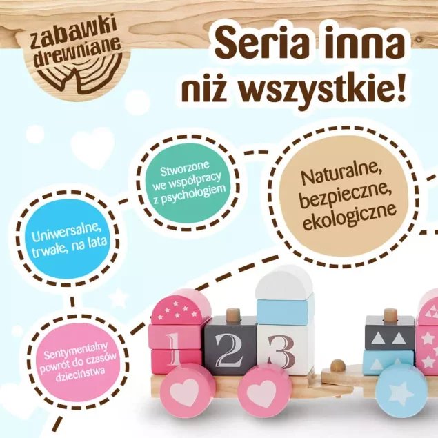 Zabawka drewniana Świnka 61661 Trefl