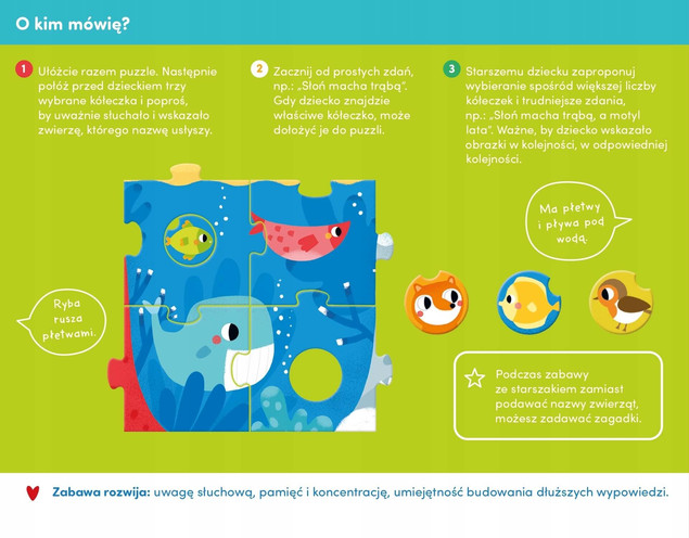 CZUCZU Duuuże puzzle z dziurką Zwierzęta