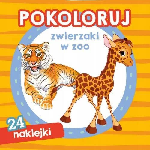 MALOWANKI KOLOROWANKI Z NAKLEJKAMI W ZOO