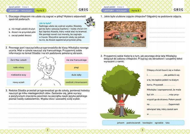 Język polski. Karty pracy w szkole i w domu. Klasa 4