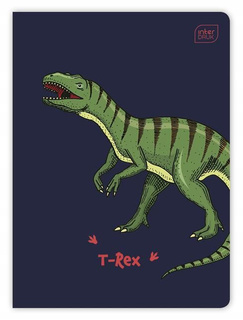 INTERDRUK Zeszyt A5 32k w Kolorową Linię DINOZAUR Dinozaurus