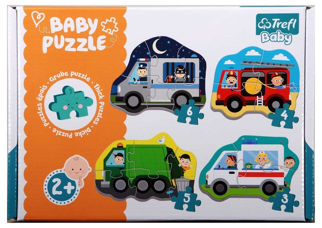 Puzzle Baby Classic Pojazdy i zawody Trefl 36071 OUTLET