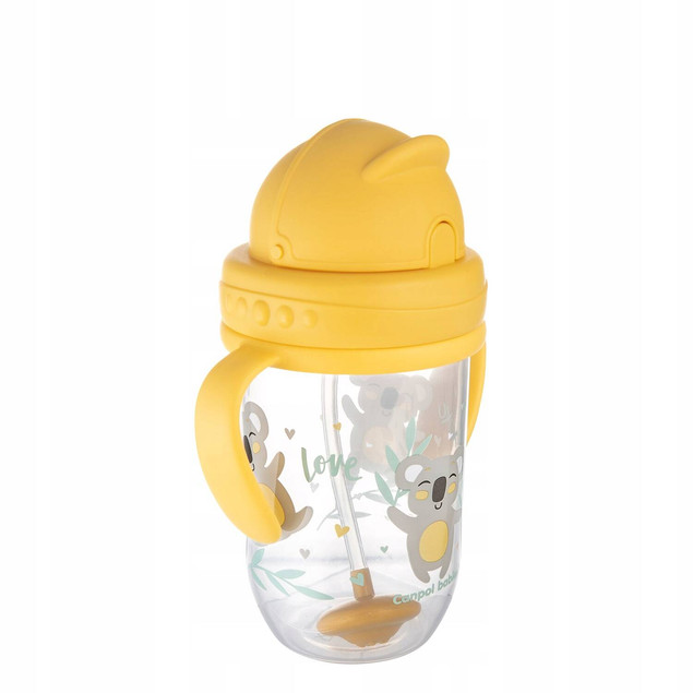 Canpol KUBEK NIEKAPEK Bidon z Obciążoną SŁOMKĄ 270 ml EXOTIC ANIMALS