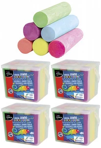Kreda Jumbo kolorowa+ neonowa 20szt wiaderko KIDEA
