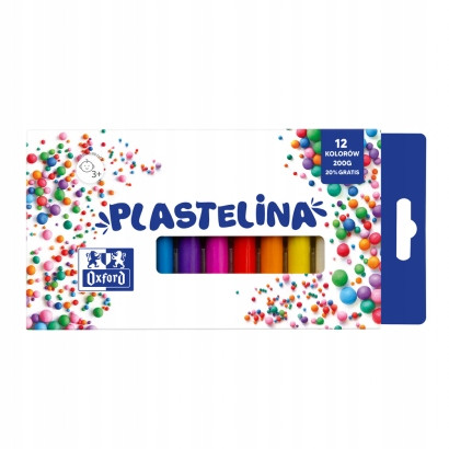 Plastelina Oxford 12 kolorów 200g