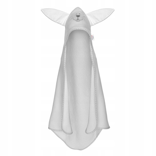 Okrycie Kąpielowe Z Kapturkiem Ręcznik 80x80 Bawełna KRÓLIK Bocioland