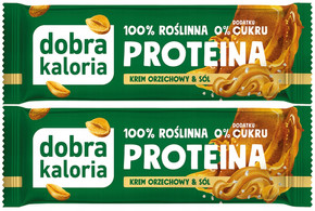 2x Baton Proteinowy KREM ORZECHOWY Bez Cukru 24% Białka Dobra Kaloria