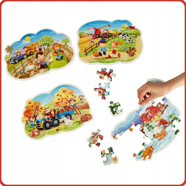 Castorland puzzle 4w1 Cztery Pory Roku