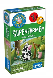 Gra Towarzyska SUPER FARMER Wersja Podróżna Hoduj Zwierzęta 6+ Granna