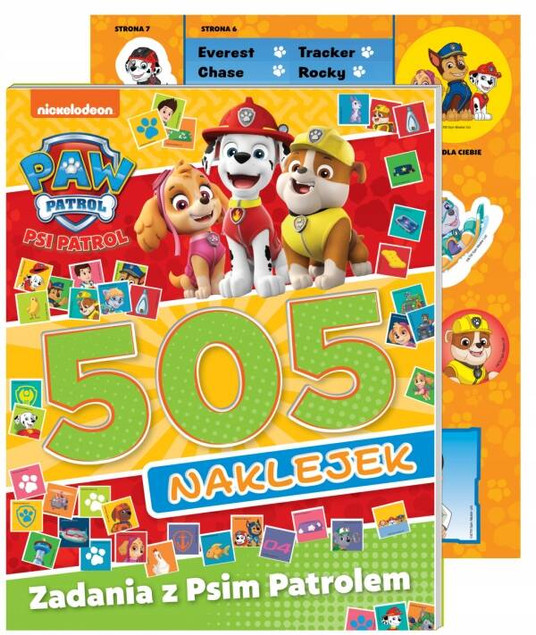 Psi Patrol 505 Naklejek Zadania Z Psim Patrolem Łamigłówki 3+ MSZ
