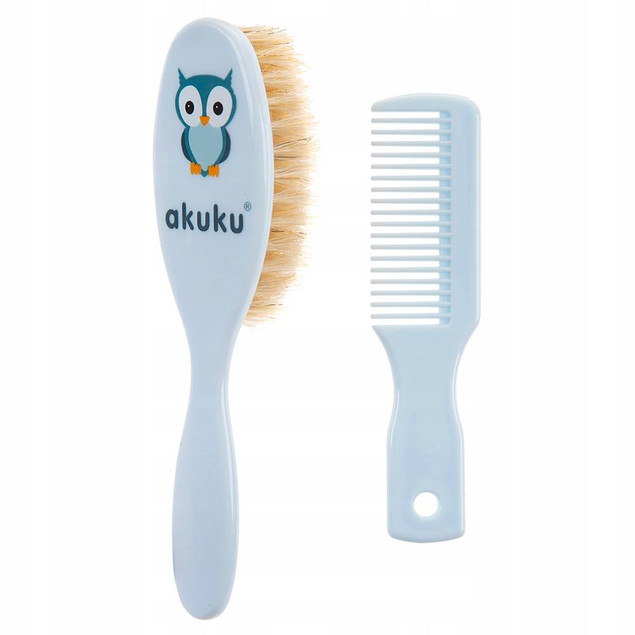 GRZEBYK I SZCZOTKA Z NAT. WŁOSIEM BLUE