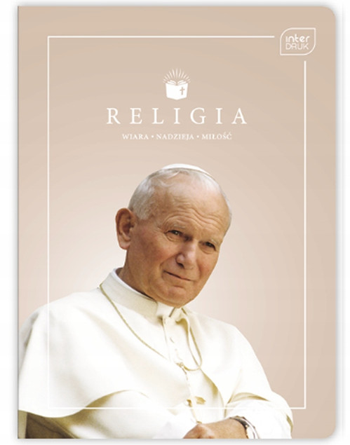 Zeszyt A5 32 kratka UV Religia JPII / Franciszek p10  cena za 1szt