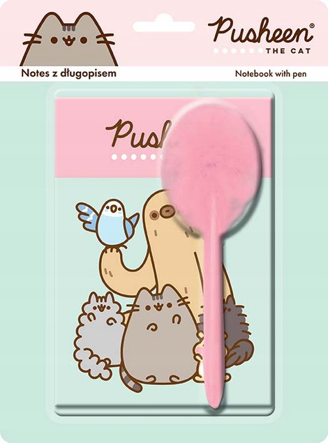 Zestaw notes 40k z długopisem Pusheen