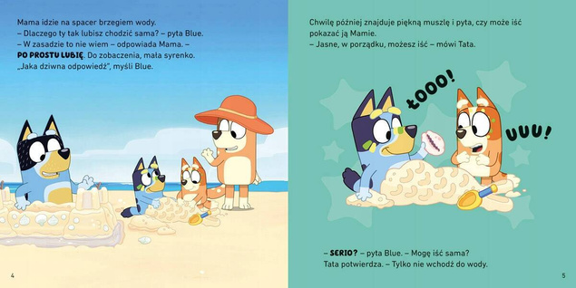 Blue Bluey Plaża Moja Czytanka 3+ HarperKids