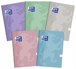 5X Zeszyt OXFORD TOUCH TREND PASTEL A560K kratka dla dziewczyny