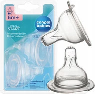 Canpol babies smoczek silikon średni do butelki szerokiej 2 szt EasyStart