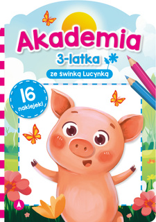 Akademia 3-Latka Ze Świnką Lucynką z Naklejkami 3+ Skrzat