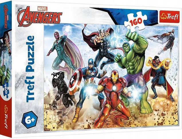 PUZZLE 160 AVENGERS MARVEL IRONMAN HULK 6+ TREFL