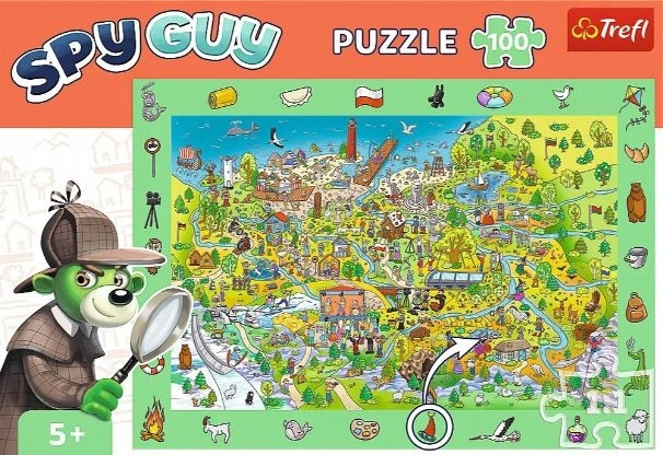 Puzzle Obserwacyjne 100 Układanka SPY GUY Detektyw Szukanie 4+ Trefl