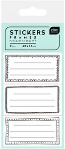 Naklejki Na ZESZYT Książki 9 szt. Nalepki Ramki Interdruk