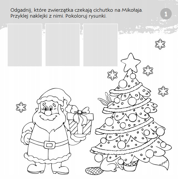 Zgadywanie-doklejanie. Magiczne święta