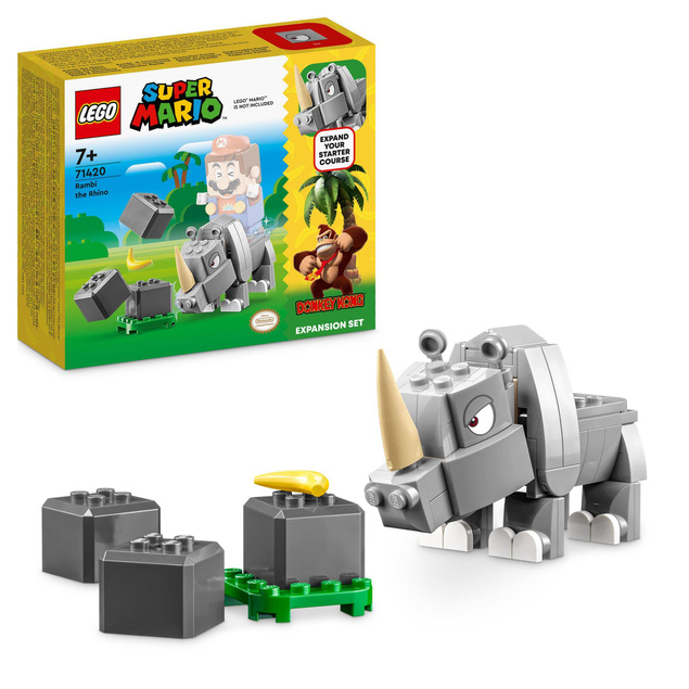 LEGO Super Mario Nosorożec Rambi Zestaw Rozszerzający 106el. 7+ 71420 OUTLET