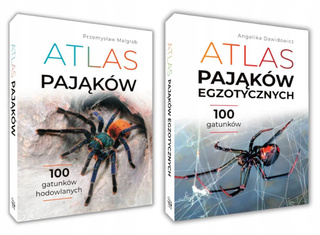 ZESTAW Atlas PAJĄKÓW + Atlas PAJĄKÓW EGZOTYCZNYCH 200 Gatunków SBM (TW)