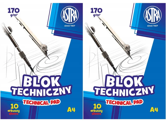 Blok techniczny A4 170g p10 ASTRA