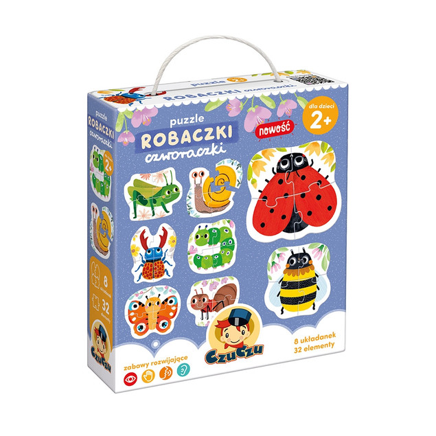 Puzzle Progresywne Robaczki Czworaczki UKŁADANKA DLA DZIECI 2+