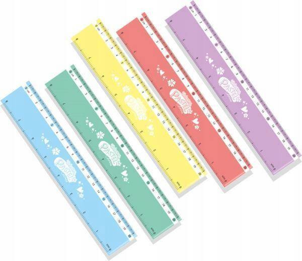 LINIJKA PLASTIKOWA 20cm PASTELOWA COLORINO