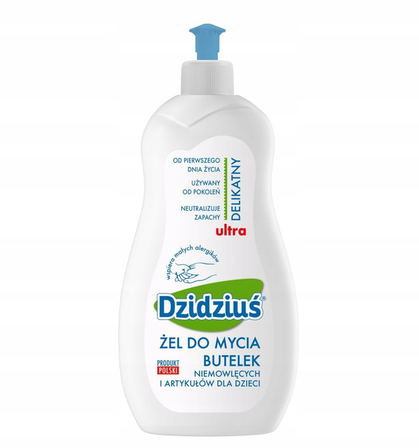 DZIDZIUŚ Żel Płyn Do Mycia Butelek Smoczków 500 ml