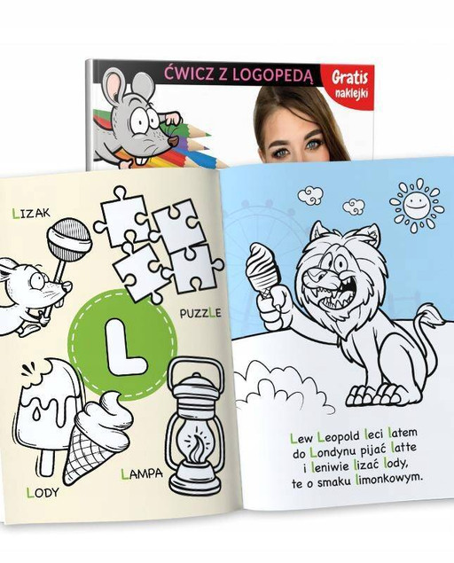 Kolorowanki logopedyczne. Głoski J L R