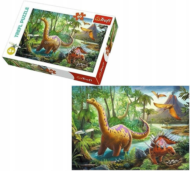 PUZZLE 60 UKŁADANKA ZWIERZĘTA DINOZAURY TREFL 4+