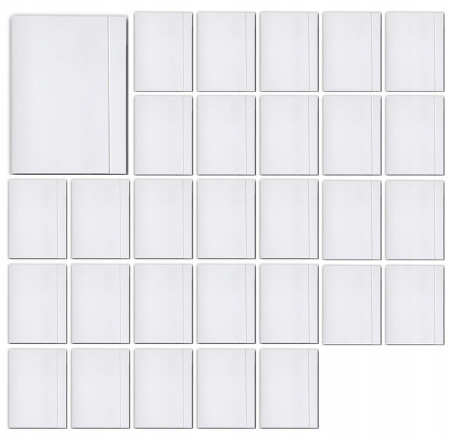 Teczka z gumką A4 INTERDRUK tekturowa 300g biała