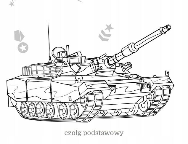 Kolorowanka Maluszkowe Malowanie Pojazdy Wojskowe 2+ Skrzat