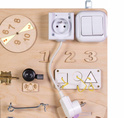 Tablica Drewniana Manipulacyjna Sensoryczna Montessori 3+ 3ToysM MT11