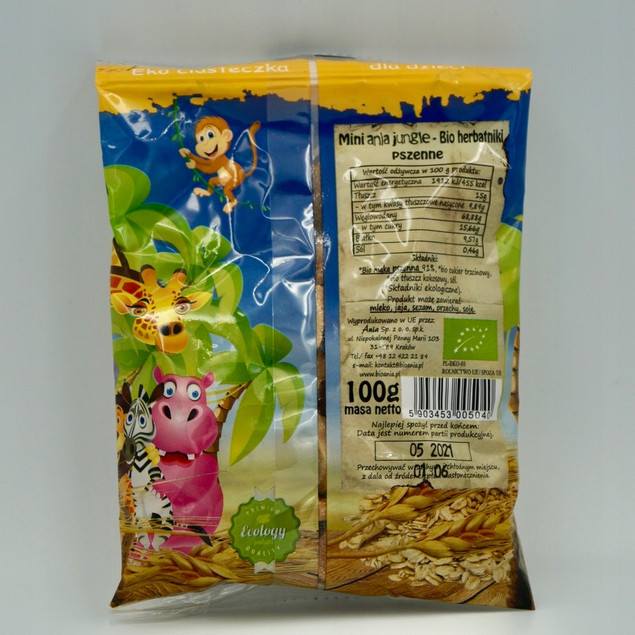 Ciastka MINI JUNGLE BIO 100g - BIO ANIA