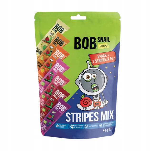Przekąski Roll. Pasek 7 smaków x 14g | BOB SNAIL