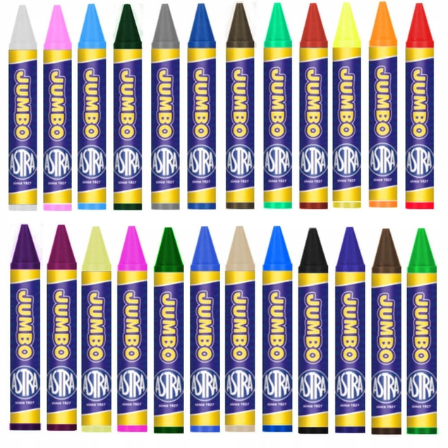 Kredki Świecowe Jumbo Szkolne Dla Dzieci 24 Kolory 3+ Astra