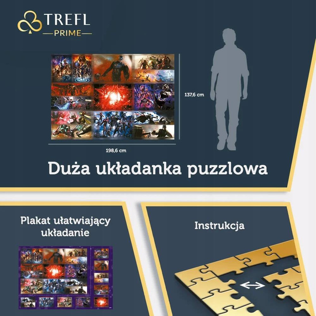 Puzzle 13500 Układanka Kolekcja MARVEL AVENGERS Iron Man Hulk 12+ Trefl