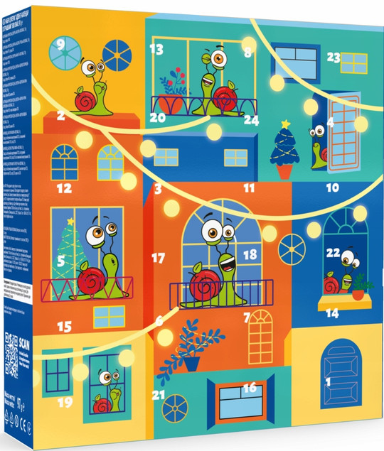 Bob Snail - kalendarz adwentowy z przekąskami owocowymi 97 g