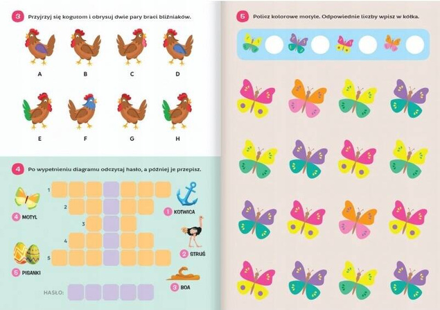 Łamigłówki Dla Przedszkolaków 100 Kolorowych ZADAŃ Labirynty Kolorowanki 5+